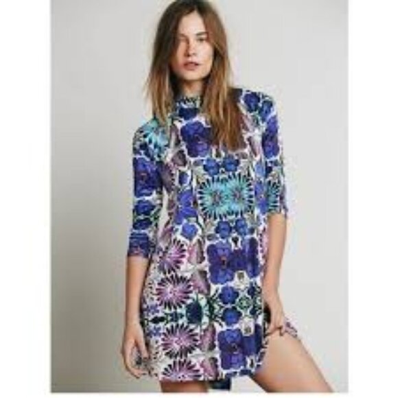 Free People New Romantics Fiesta Floral Dress XS - Picture 1 of 12